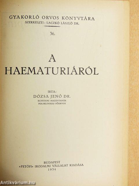 A haematuriáról