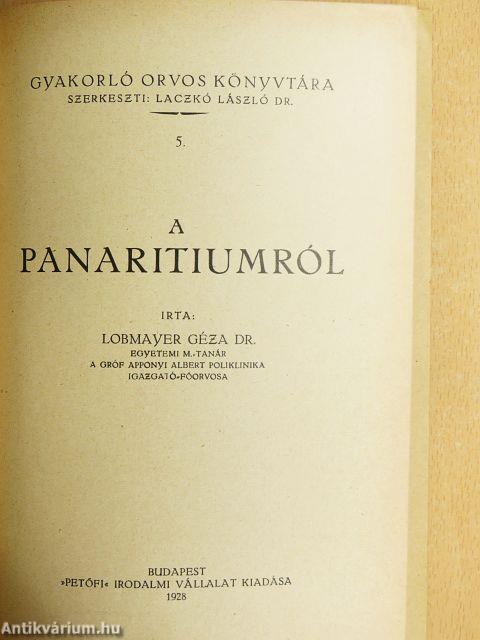 A panaritiumról