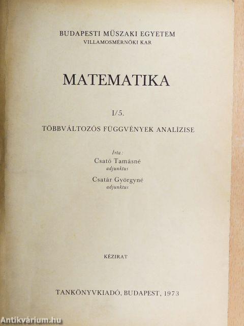 Matematika I/5.