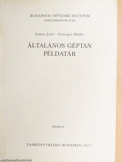 Általános géptan példatár