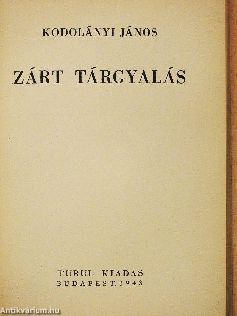 Zárt tárgyalás