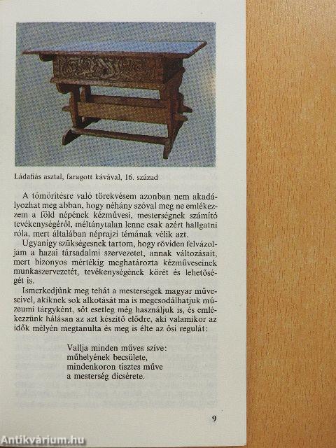 Kézművesek mestersége