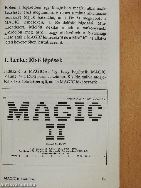 Magic II. Tankönyv