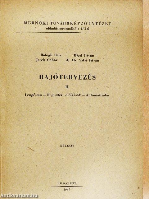 Hajótervezés II.