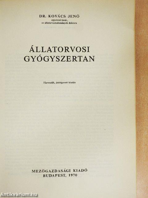 Állatorvosi gyógyszertan