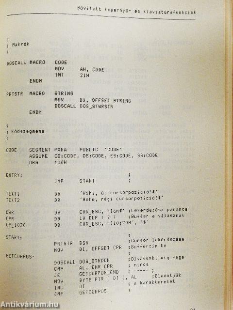 A programozó és az MS-DOS