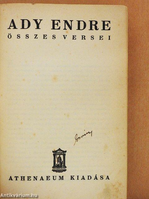 Ady Endre összes versei