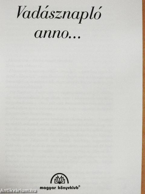 Vadásznapló anno...
