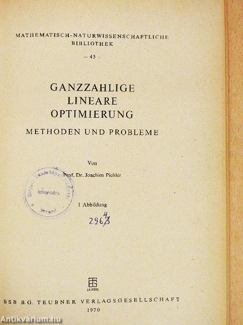 Ganzzahlige Lineare Optimierung