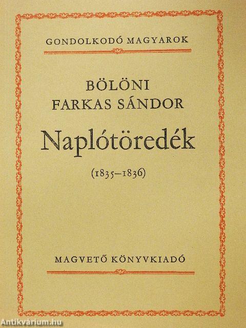 Naplótöredék (1835-1836)