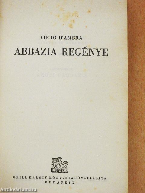 Abbazia regénye