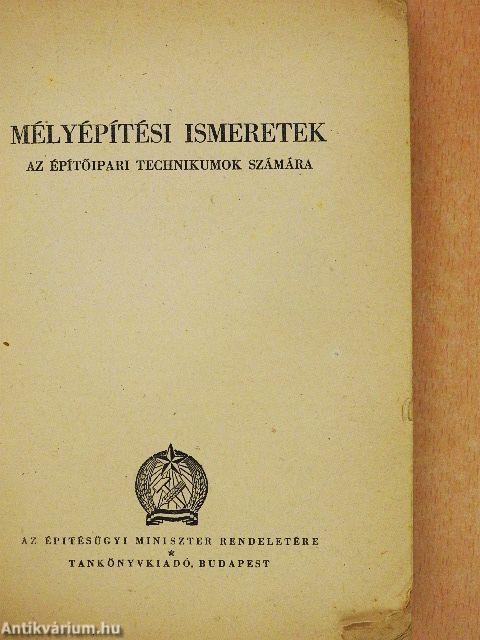 Mélyépítési ismeretek