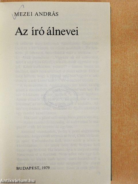 Az író álnevei