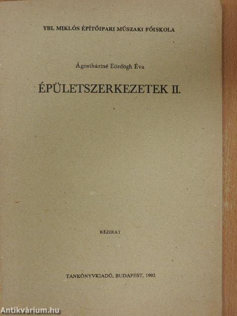 Épületszerkezetek II.