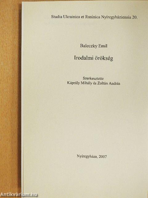 Irodalmi örökség (ukrán nyelvű)