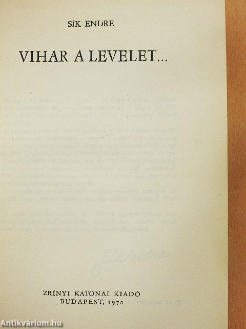 Vihar a levelet...