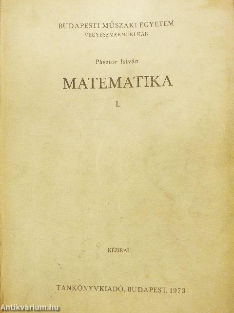 Matematika I.