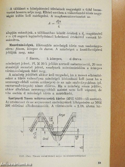 Forgácsolástechnológiai táblázatok