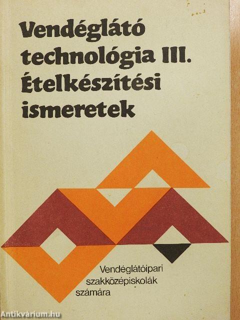 Vendéglátó technológia III.