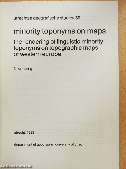 Minority toponyms on maps