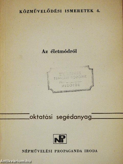 Az életmódról