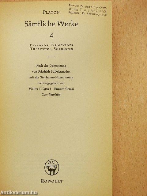 Platon Sämtliche Werke 4
