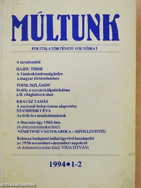 Múltunk 1994/1-2.