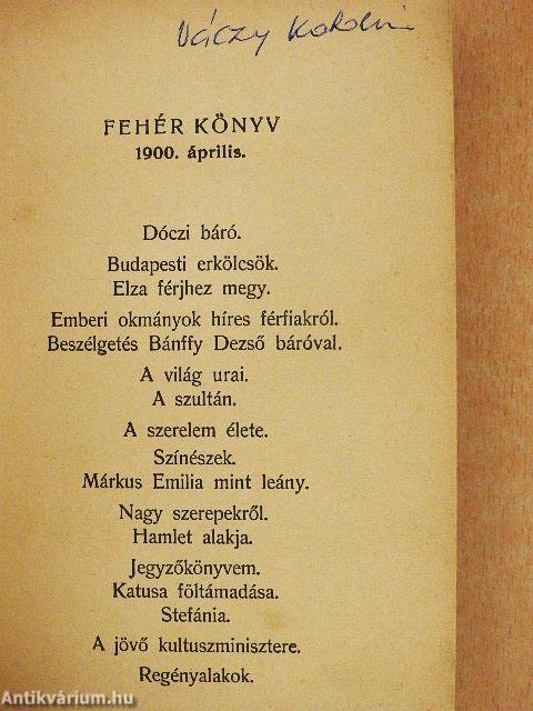 Fehér Könyv 1900. április