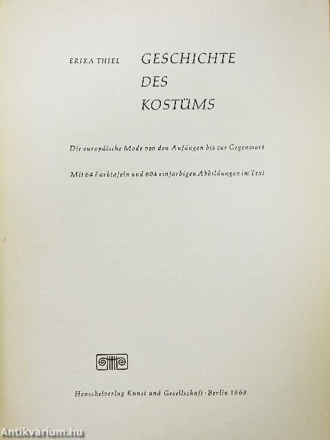 Geschichte des Kostüms