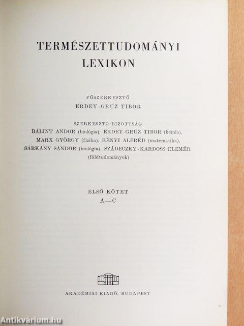 Természettudományi lexikon 1-6.