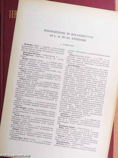 Természettudományi lexikon 1-6.