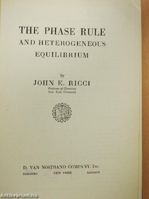 The Phase Rule and Heterogeneous Equilibrium