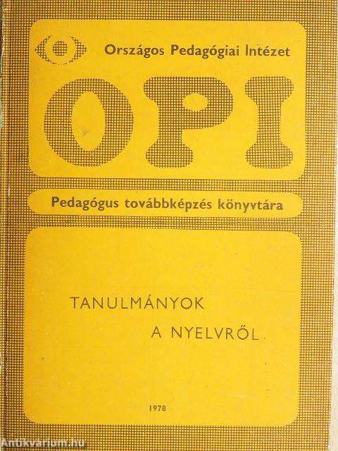 Tanulmányok a nyelvről
