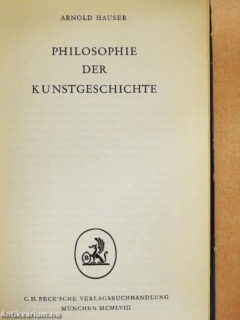 Philosophie der Kunstgeschichte