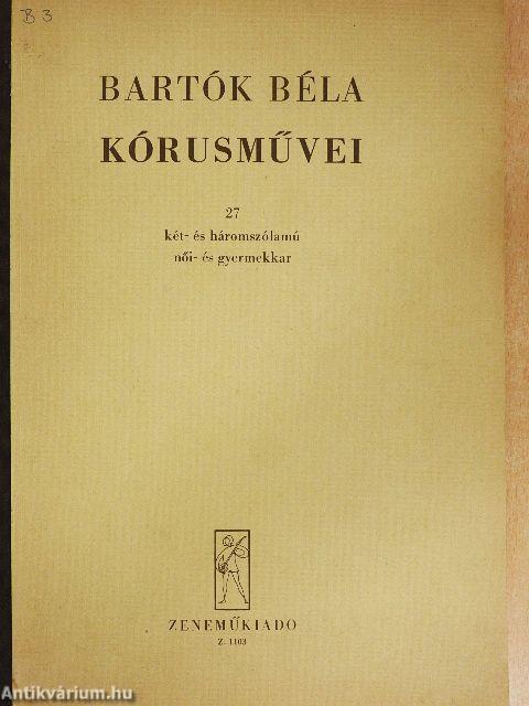 Bartók Béla kórusművei