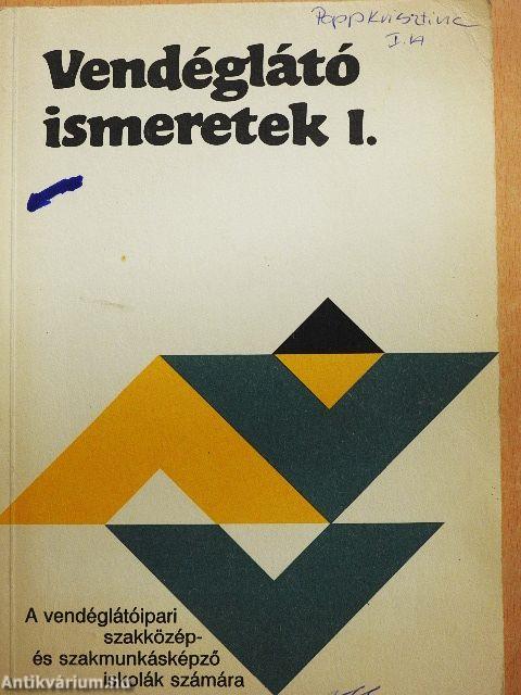 Vendéglátó ismeretek I.