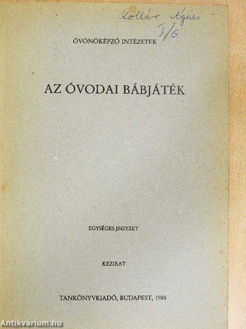 Az óvodai bábjáték
