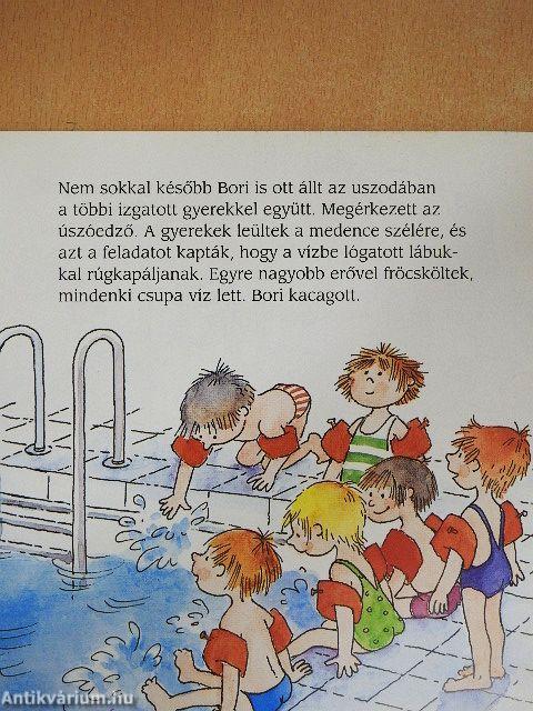 Bori úszni tanul