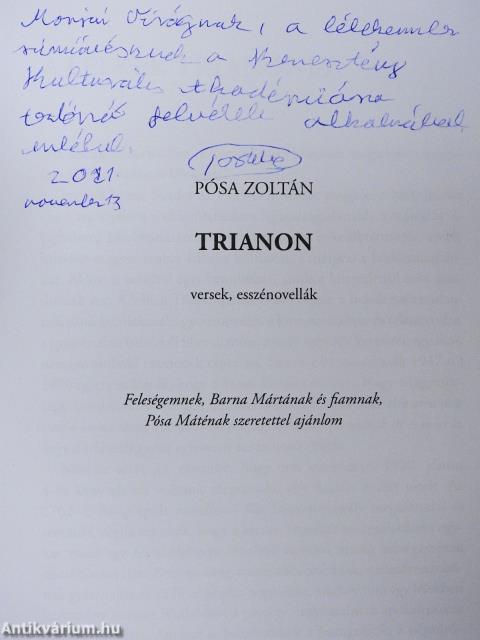Trianon (dedikált példány)