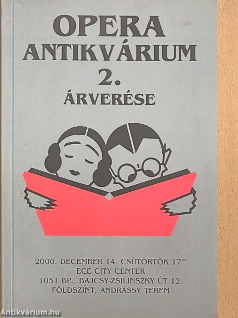 Opera Antikvárium 2. árverése