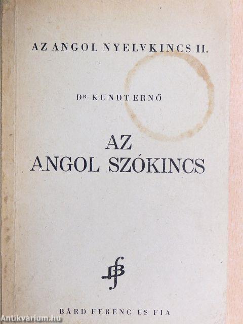 Az angol szókincs