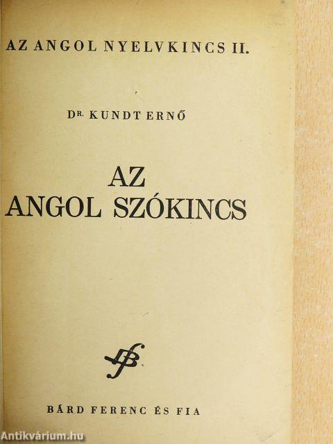 Az angol szókincs