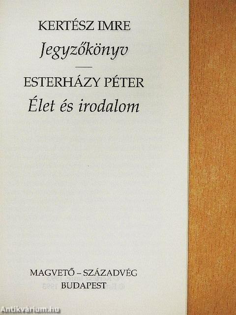 Jegyzőkönyv/Élet és irodalom
