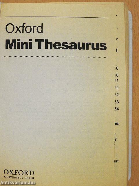 Oxford Mini Thesaurus