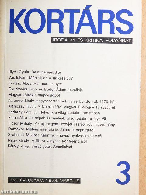 Kortárs 1978. március