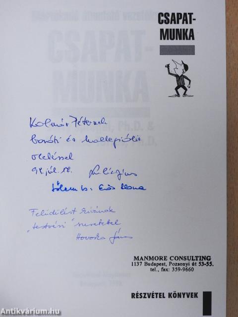Csapatmunka (dedikált példány)
