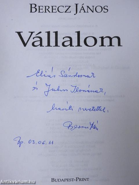 Vállalom (dedikált példány)