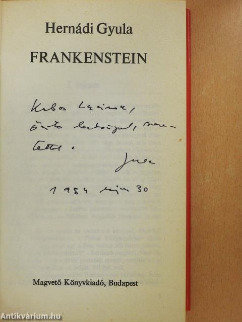 Frankenstein (dedikált példány)
