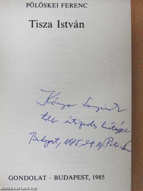 Tisza István (dedikált példány)