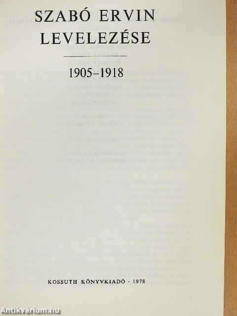 Szabó Ervin levelezése 2.